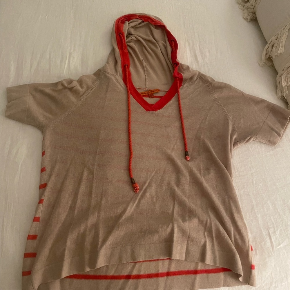 LINEN Cotton blend Workers For Freedom hooded top